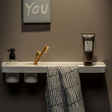 Shelf and towel holder 45...