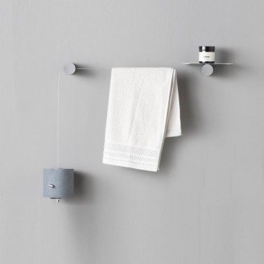 Towel holder with shelf and...