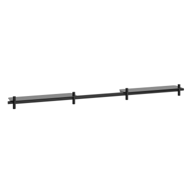 Towel holder and 2 shelves...