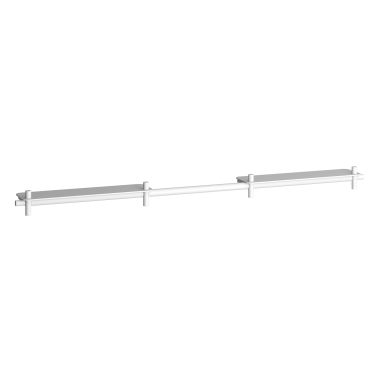 Towel holder and 2 shelves...