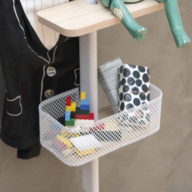 Shelf with meshed bowl case...