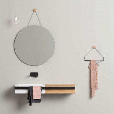 Wall mounted rounded mirror...